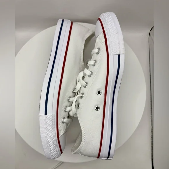 NWB Converse Chuck Taylor All Star Low Top White Canvas Unisex Shoes Size W 9 M7 - Picture 10 of 12